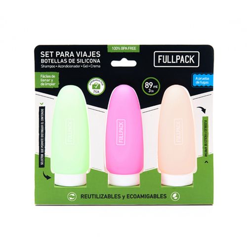 Set X 3 Botellas de Silicona Fullpack