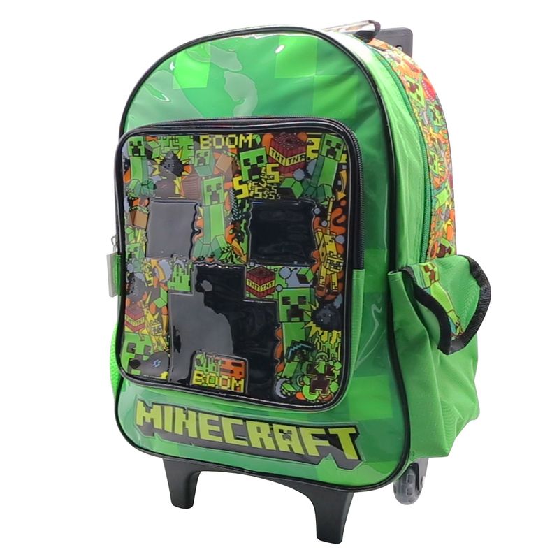 Mochila Escolar Minecraft Greeny Americana Adaptable A Carro - Mochila  Minecraft