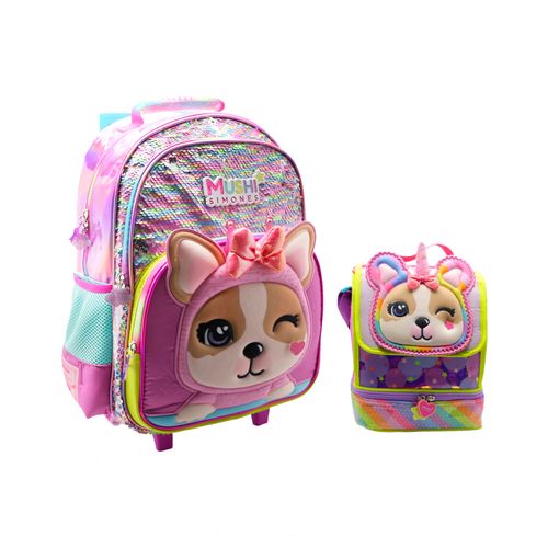 Combo Simones mochila con carro + lunchera