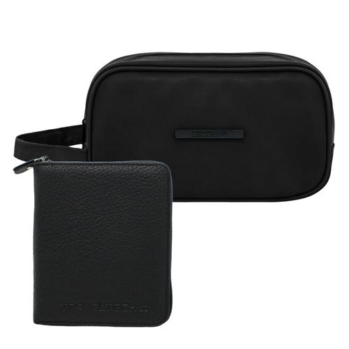 Combo viajero neceser + porta pasaporte