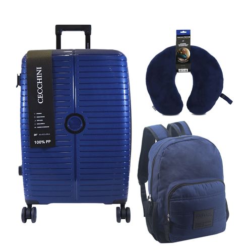 Combo Bariloche valija mediana + mochila + almohada