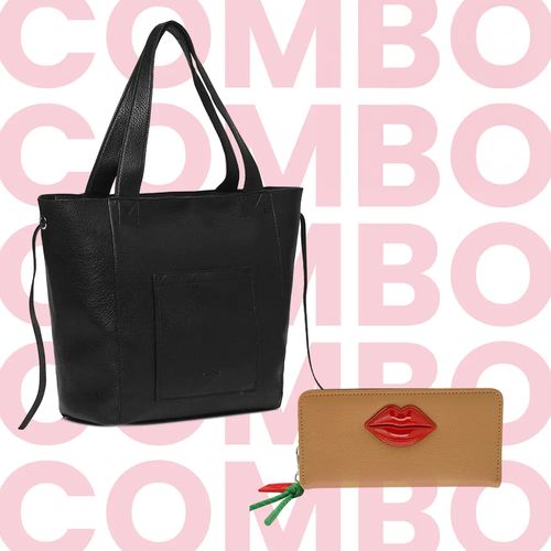 Combo Oreiro Love shopper + billetera