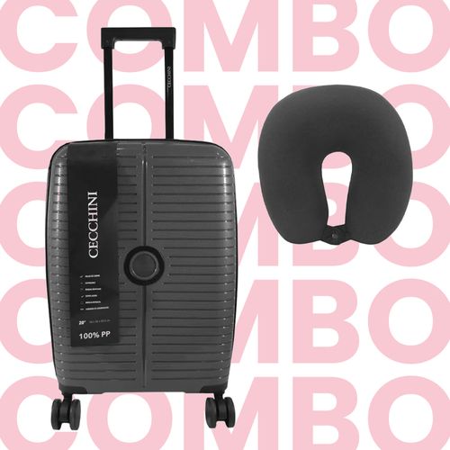 Combo Cecchini valija carry on + almohada