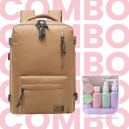 Combo Cecchini mochila viral + set de viaje